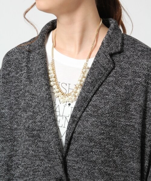 GLOBAL WORK（グローバルワーク）の「ＭＩＸロングジャケット２（ジャケット/アウター・レディース・グレー/ネイビー・Ｍ/Ｌ）」の8枚目の写真