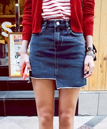 imvely | アンバランスデニムスカート(デニムスカート)