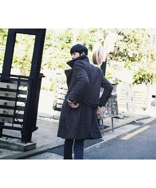 STORES.jp（ストアーズドットジェーピー）の「★ダブルチェスターコート★シンプル★【送料無料】（チェスターコート・メンズ・その他）」の4枚目の写真