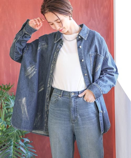 LIPSIMリプシィム Big長袖デニムシャツ LEPSIM レプシィム ワイド