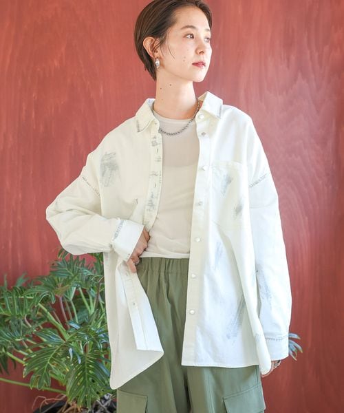 LEPSIM（レプシィム）の「箔プリントデニムシャツ（）」 - WEAR