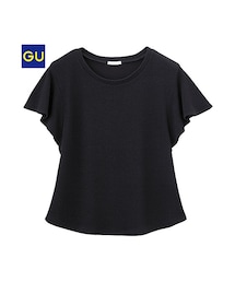 GU | （GU）フリルスリーブＴ（半袖）(トップス)
