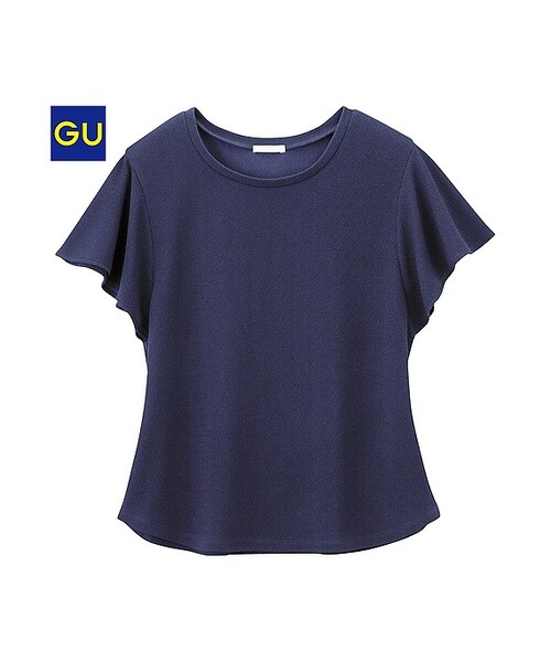 Gu ジーユー の Gu フリルスリーブｔ 半袖 トップス Wear