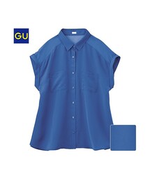 GU | （GU）エアリーシャツ（半袖）(トップス)