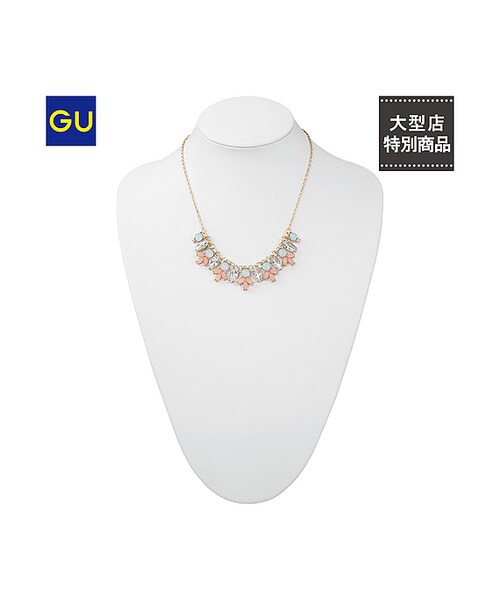 GU（ジーユー）の「（GU）ＷＯＭＥＮカラービジューネックレスＥ（WOMEN ⁄ アクセサリー・レディース・80/81/BLACK・-）」の3枚目の写真