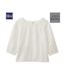 GU | （GU）ジャカードプルオーバー（５分袖）(トップス)