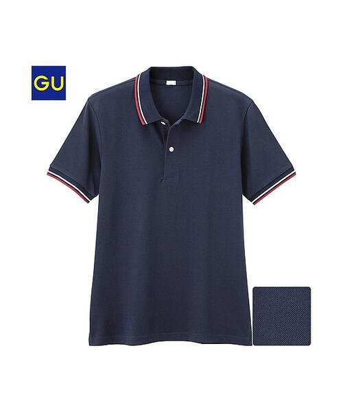 GU（ジーユー）の「（GU）ラインポロシャツ（半袖）Ａ（MEN