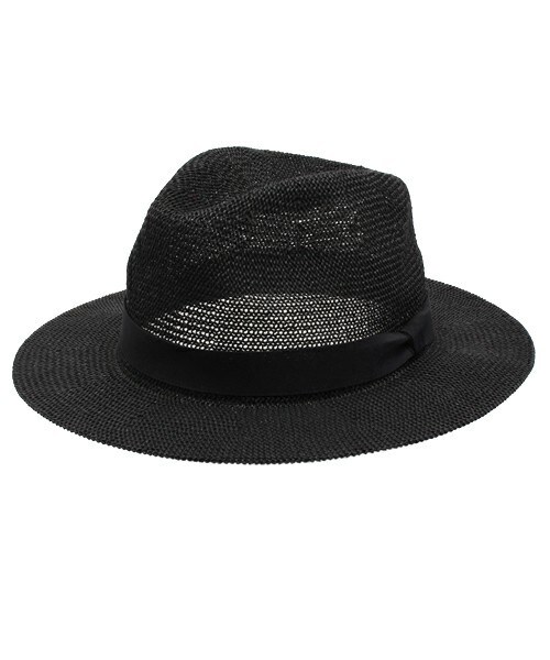 UNION STATION（ユニオンステーション）の「【成宮寛貴さん着用 smart(スマート)6月号 P41掲載商品】 ツバ広ストローハット（ハット・メンズ・ブラック/ベージュ・FREE）」の2枚目の写真