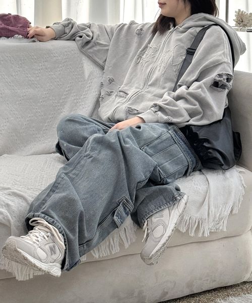 ALAND(エーランド)の「先行予約NOT4NERD/ダーティカーゴデニム(パンツ・ブラック(19)/ブルー(80)・M/L/XL)」の5枚目の写真