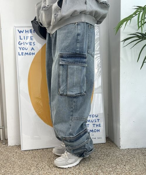 ALAND(エーランド)の「先行予約NOT4NERD/ダーティカーゴデニム(パンツ・ブラック(19)/ブルー(80)・M/L/XL)」の9枚目の写真