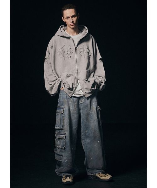 ALAND(エーランド)の「先行予約NOT4NERD/ダーティカーゴデニム(パンツ・ブラック(19)/ブルー(80)・M/L/XL)」の17枚目の写真