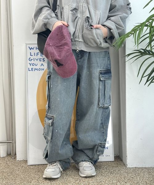 ALAND(エーランド)の「先行予約NOT4NERD/ダーティカーゴデニム(パンツ・ブラック(19)/ブルー(80)・M/L/XL)」の8枚目の写真