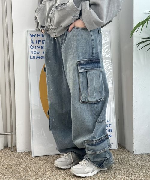 ALAND(エーランド)の「先行予約NOT4NERD/ダーティカーゴデニム(パンツ・ブラック(19)/ブルー(80)・M/L/XL)」の10枚目の写真