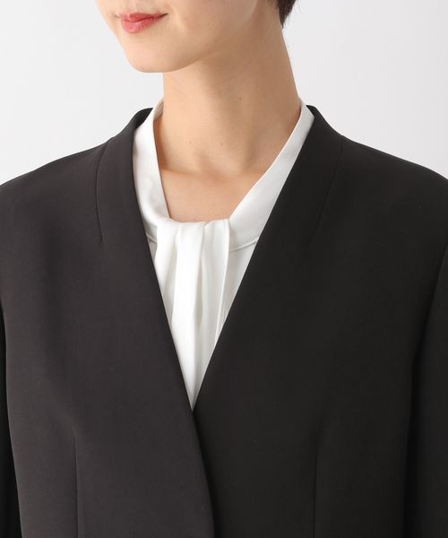 LEPSIM Wクロスストレッチノーカラージャケット黒 楽天市場】【SALE／50%OFF】【入卒式/セレモニー】Wクロス