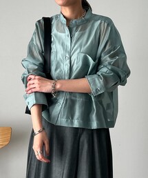 un dix cors | 《予約》シアーブロードショートシャツ(トップス)