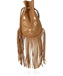 Charlotte Olympia | Charlotte Olympia Kitty fringed leather pouch(ショルダーバッグ)