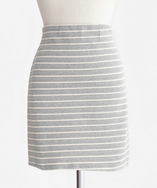 DHOLIC（ディーホリック）の「ボーダータイトミニスカート（スカート・レディース・ネイビー/アイボリー/グレー・free）」の3枚目の写真