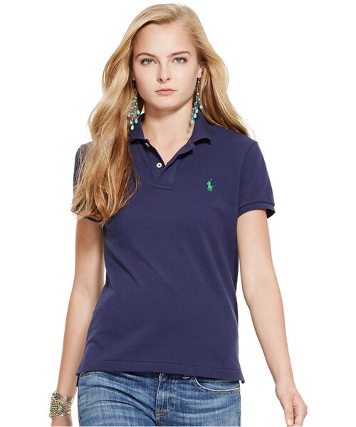 POLO RALPH LAUREN（ポロ ラルフ ローレン）の「Polo Ralph Lauren Short-Sleeve Polo Shirt（シャツ/ブラウス・レディース・Newport Navy/Carmel Pink/Polo Black/Red/White・S/XS/M/L/XL）」の7枚目の写真