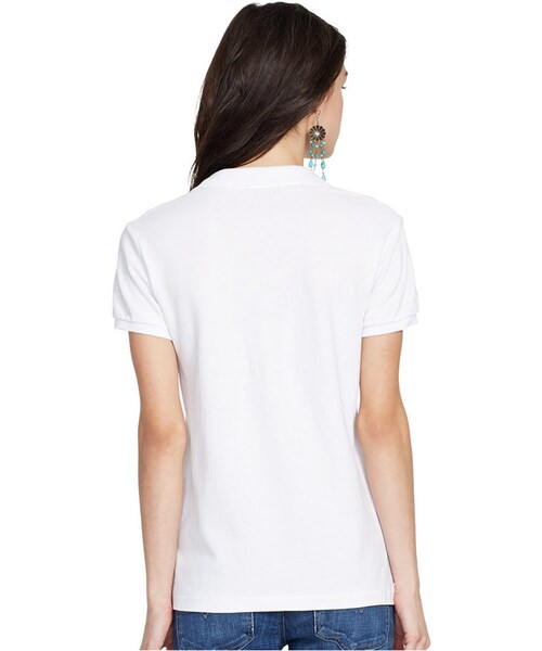 POLO RALPH LAUREN（ポロ ラルフ ローレン）の「Polo Ralph Lauren Short-Sleeve Polo Shirt（シャツ/ブラウス・レディース・Newport Navy/Carmel Pink/Polo Black/Red/White・S/XS/M/L/XL）」の5枚目の写真