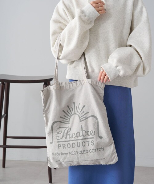 PUAL CE CIN(ピュアルセシン)の「【THEATRE PRODUCTS】コットンガーメントダイトート(バッグ・レディース・ライトベージュ/ピンク/グリーン系その他/ブルー/ライトグレー・FREE)」の2枚目の写真