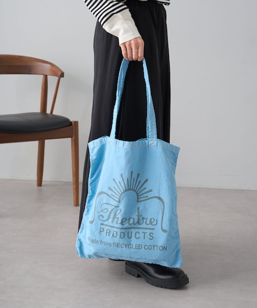 PUAL CE CIN(ピュアルセシン)の「【THEATRE PRODUCTS】コットンガーメントダイトート(バッグ・レディース・ライトベージュ/ピンク/グリーン系その他/ブルー/ライトグレー・FREE)」の4枚目の写真