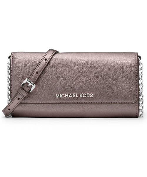 MICHAEL KORS（マイケルコース）の「MICHAEL Michael Kors Jet Set Travel Wallet on a Chain（財布・レディース・Fuchsia/Gold/Black/Gold/Luggage/Gold/Nickel/Silver）」の2枚目の写真