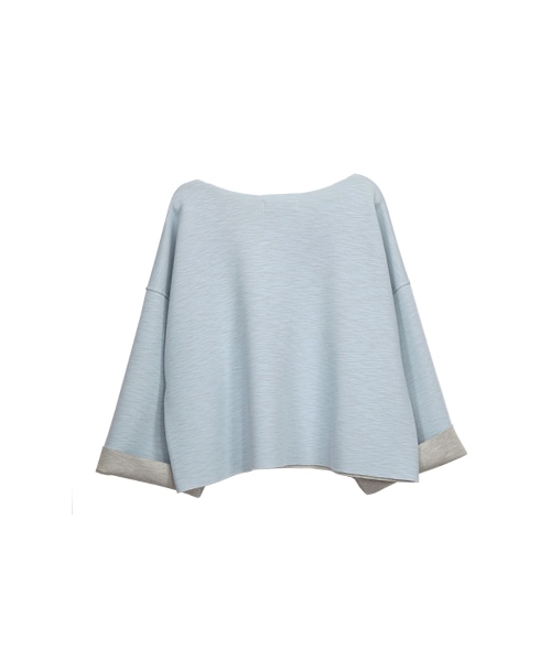 gracegift（グレースギフト）の「韓國嫩色反摺袖寬版上衣（トップス・レディース・淺藍/粉・F）」の2枚目の写真