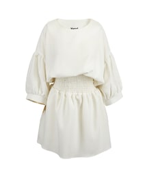 gracegift | 韓國純真感公主袖縮腰洋裝(その他)