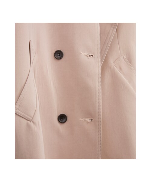 gracegift(グレースギフト)の「韓國雙排釦綁結翻領風衣(ジャケット/アウター・レディース・粉・F)」の4枚目の写真