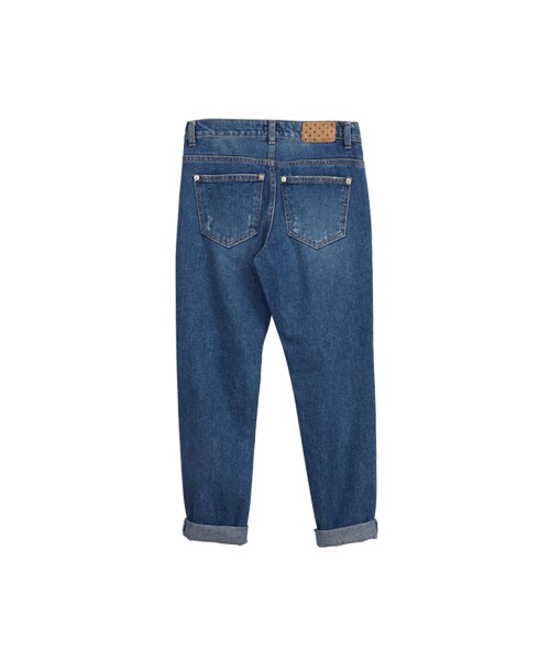 gracegift（グレースギフト）の「韓國璀璨寶石珍珠牛仔褲（パンツ・レディース・藍・S/M）」の2枚目の写真