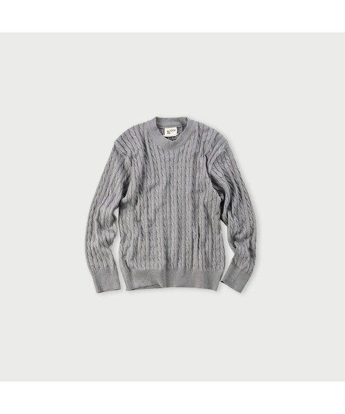 【45R】【未使用】超ガーゼケーブルニットソーの908クリュー（インディゴ） 45R（フォーティファイブアール）の「超ガーゼケーブル