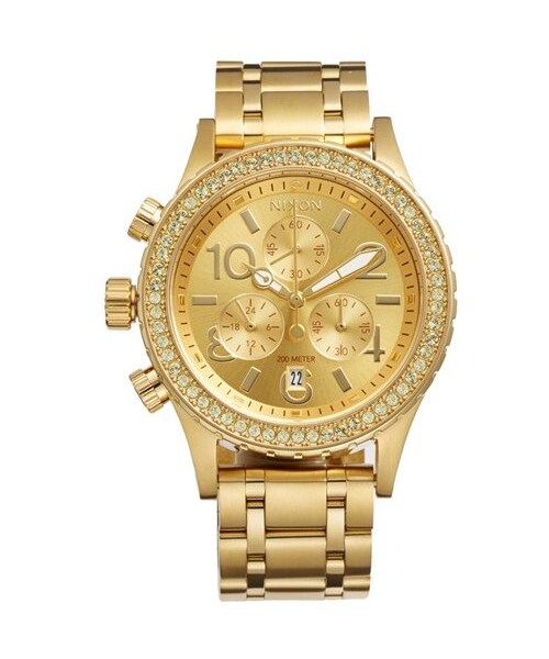 NIXON(ニクソン)の「Nixon 'The 38-20' Chronograph Bracelet Watch, 38mm(アナログ腕時計・レディース・Gold/ Gold)」の1枚目の写真