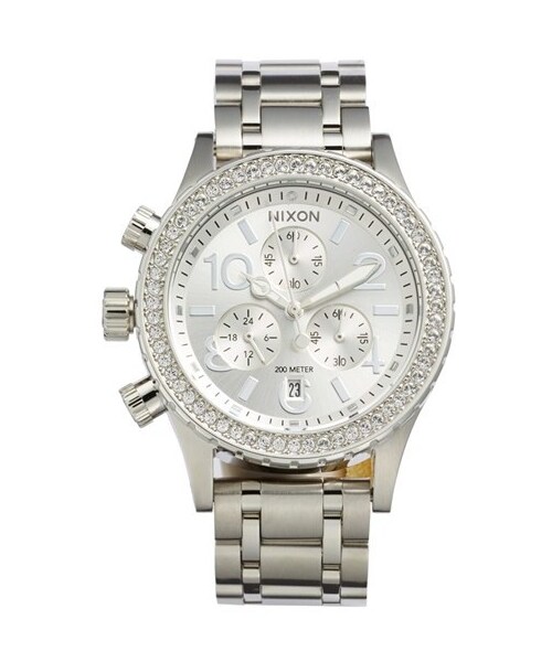NIXON（ニクソン）の「Nixon 'The 38-20' Chronograph Bracelet Watch, 38mm（アナログ腕時計・レディース・Silver）」の2枚目の写真