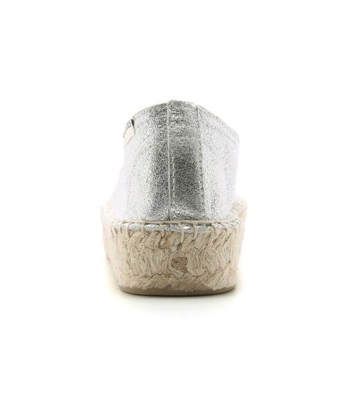 SOLUDOS（ソルドス）の「Soludos Leather Platform Smoking Slipper Espadrilles（その他シューズ・レディース・Silver・6/10/9/7/8）」の2枚目の写真