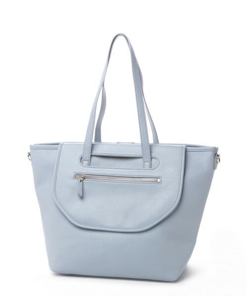 GLOBAL WORK（グローバルワーク）の「フラップトートバッグ（バッグ・レディース・ホワイト×チェック05/ブラック×カモフラ09/ホワイト×カモフラ78/ブルー85・ONE SIZE）」の4枚目の写真