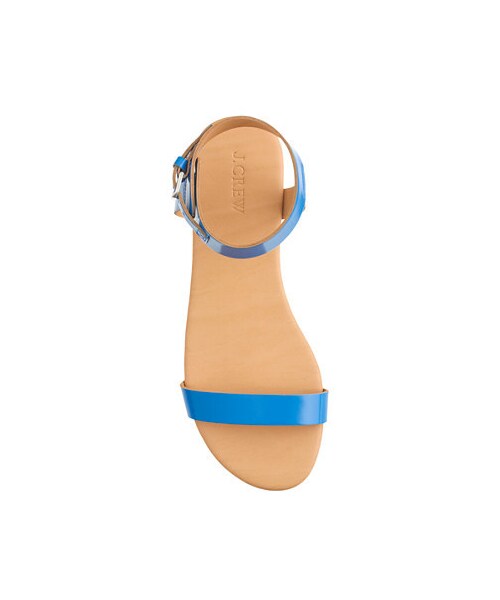 J.CREW(ジェイクルー)の「Abbot glossy leather slides(サンダル・レディース・brilliant sea/navy・12 MEDIUM/10 MEDIUM/11 MEDIUM/5 MEDIUM/6 MEDIUM/7 MEDIUM/8 MEDIUM/9 MEDIUM)」の2枚目の写真
