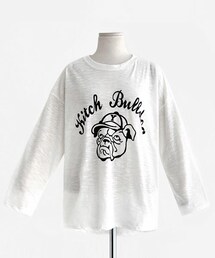 DHOLIC | ブルドッグプリントTシャツ(Tシャツ/カットソー)