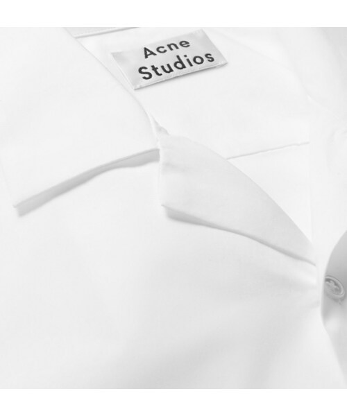 Acne Studios（アクネストゥディオズ）の「Acne Studios Ody Striped Cotton-Poplin Shirt（シャツ/ブラウス・メンズ・White・IT 52 (UK/US 16.5)/IT 50 (UK/US 16)/IT 46 (UK/US 15)）」の2枚目の写真