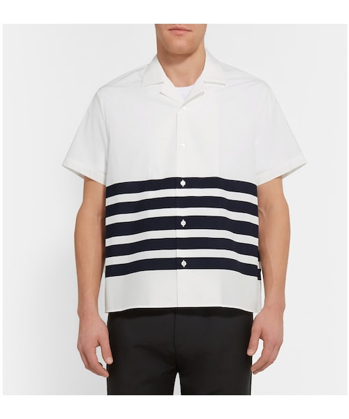 Acne Studios（アクネストゥディオズ）の「Acne Studios Ody Striped Cotton-Poplin Shirt（シャツ/ブラウス・メンズ・White・IT 52 (UK/US 16.5)/IT 50 (UK/US 16)/IT 46 (UK/US 15)）」の6枚目の写真