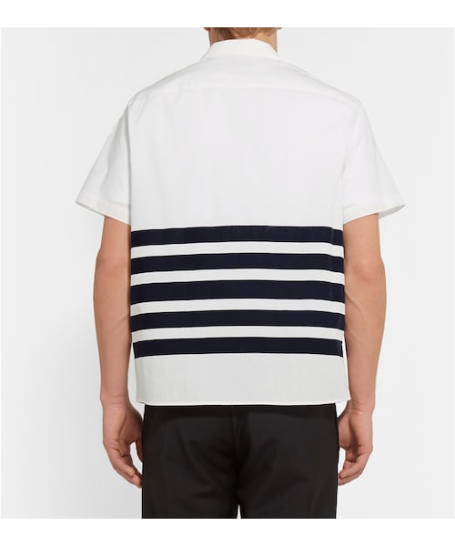 Acne Studios（アクネストゥディオズ）の「Acne Studios Ody Striped Cotton-Poplin Shirt（シャツ/ブラウス・メンズ・White・IT 52 (UK/US 16.5)/IT 50 (UK/US 16)/IT 46 (UK/US 15)）」の4枚目の写真