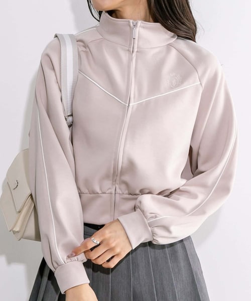 OLIVE des OLIVE ファー ジャケット グレー ピンク OLIVE des OLIVE（オリーブデオリーブ）｜レディースの