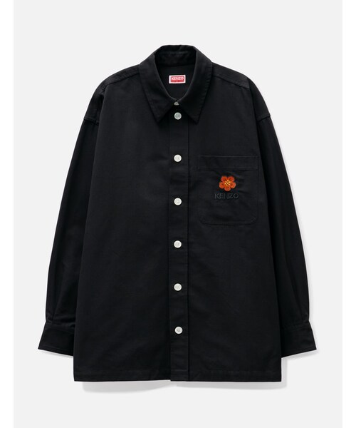 Oversized Boke Flower Embroidered Shirt