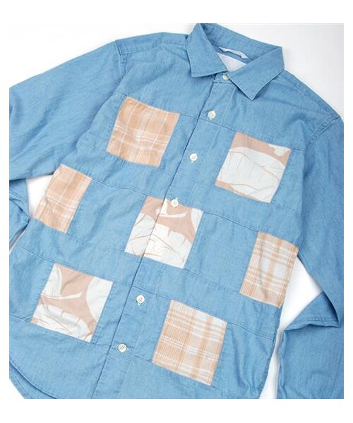 nanamica（ナナミカ）の「水洗拼貼牛津襯衫（その他・メンズ・淺藍/深藍・XS/S/M）」の3枚目の写真