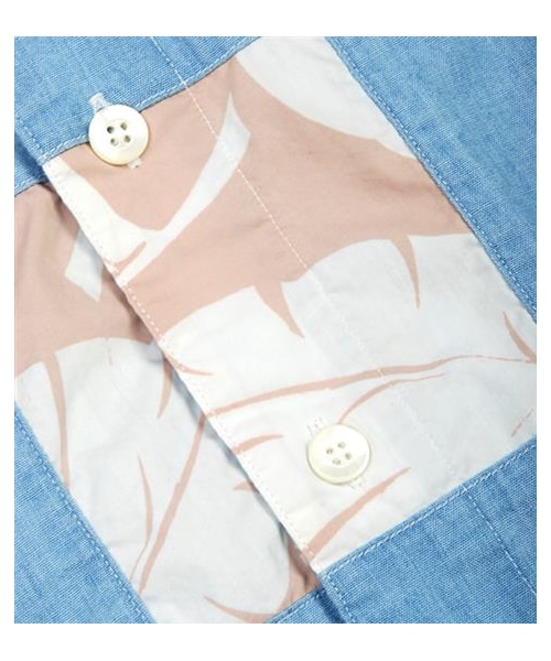 nanamica（ナナミカ）の「水洗拼貼牛津襯衫（その他・メンズ・淺藍/深藍・XS/S/M）」の4枚目の写真