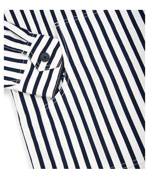 plain-me（プレインミー）の「鬆身條紋襯衫式外套（その他・メンズ・黑白/藍白・S/M）」の7枚目の写真