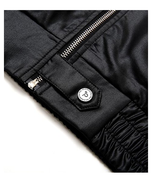 plain-me（プレインミー）の「光澤感純黑無領鬆身夾克（その他・メンズ・黑・S/M/L）」の4枚目の写真