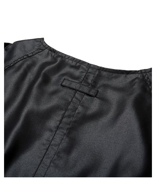 plain-me（プレインミー）の「光澤感純黑無領鬆身夾克（その他・メンズ・黑・S/M/L）」の2枚目の写真
