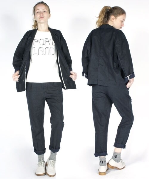 RNA-N(アールエヌエーエヌ)の「顔料コーティングラミースラックス(パンツ・レディース・オフホワイト/ブラック・S/M)」の4枚目の写真