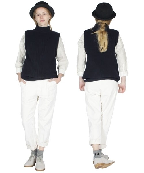 RNA-N(アールエヌエーエヌ)の「顔料コーティングラミースラックス(パンツ・レディース・オフホワイト/ブラック・S/M)」の3枚目の写真