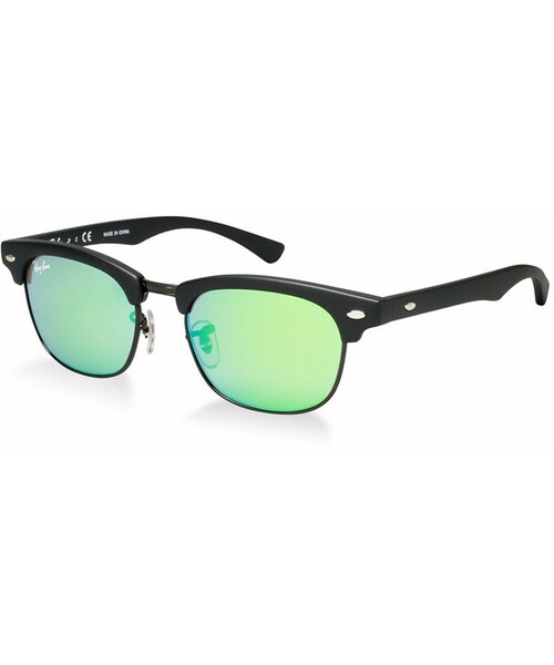 Ray-Ban(レイバン)の「Ray-Ban Jr. Sunglasses, RJ9050S(サングラス・メンズ・BLACK MATTE/RED/BLACK MATTE/GREEN MIRROR/Black/Grey)」の3枚目の写真